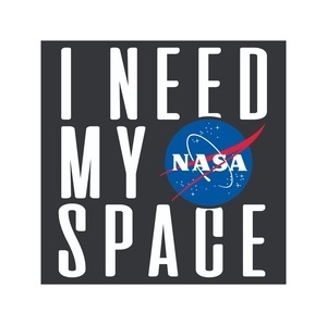  I Need My Space text with NASA meatball logo
